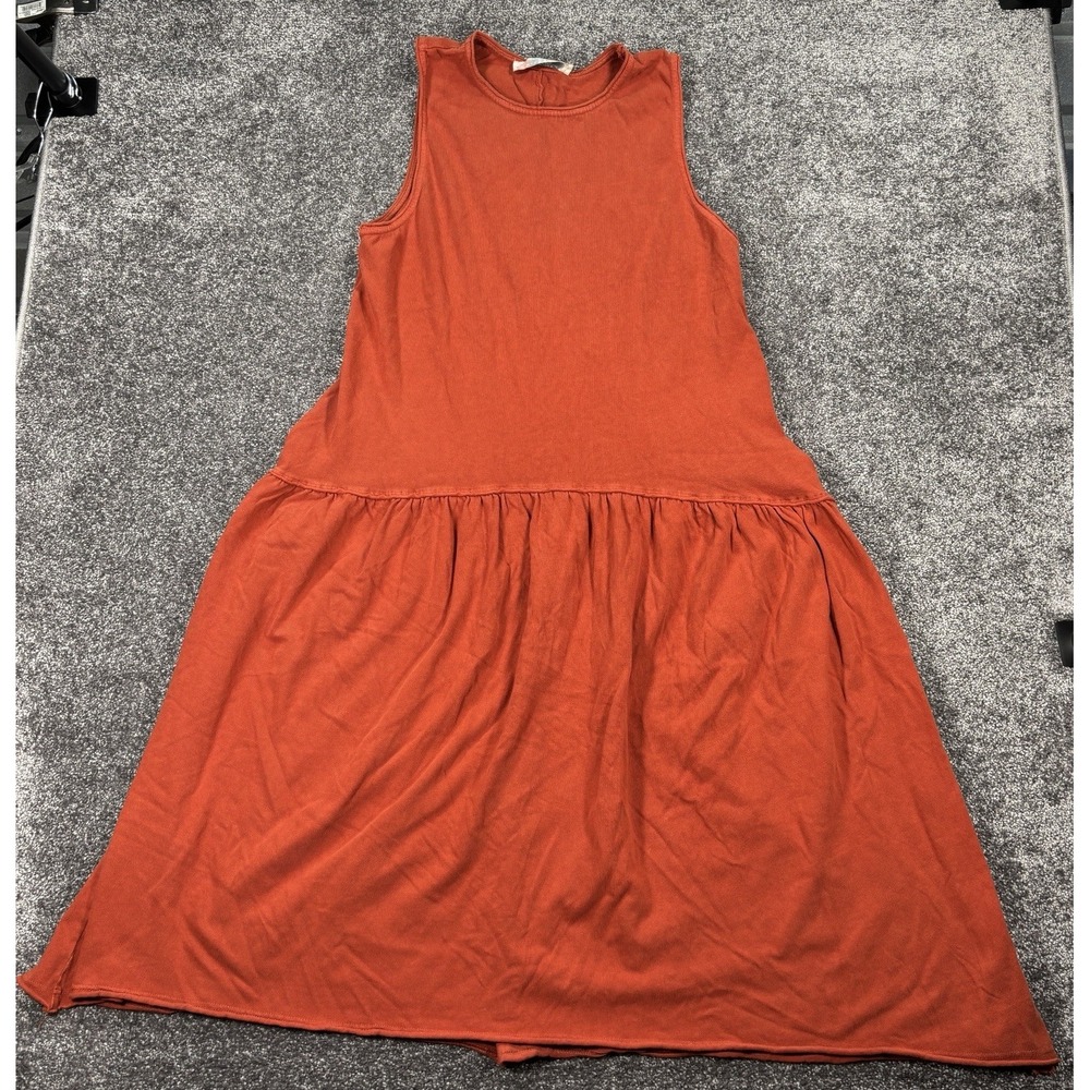 Free People FP Beach Maxi Dress Women's Large Orange 100% Cotton Boho Hippie